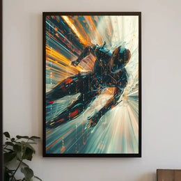 Futuristic Cybernetic Adventure Speed Sci-Fi Poster PosterGoat