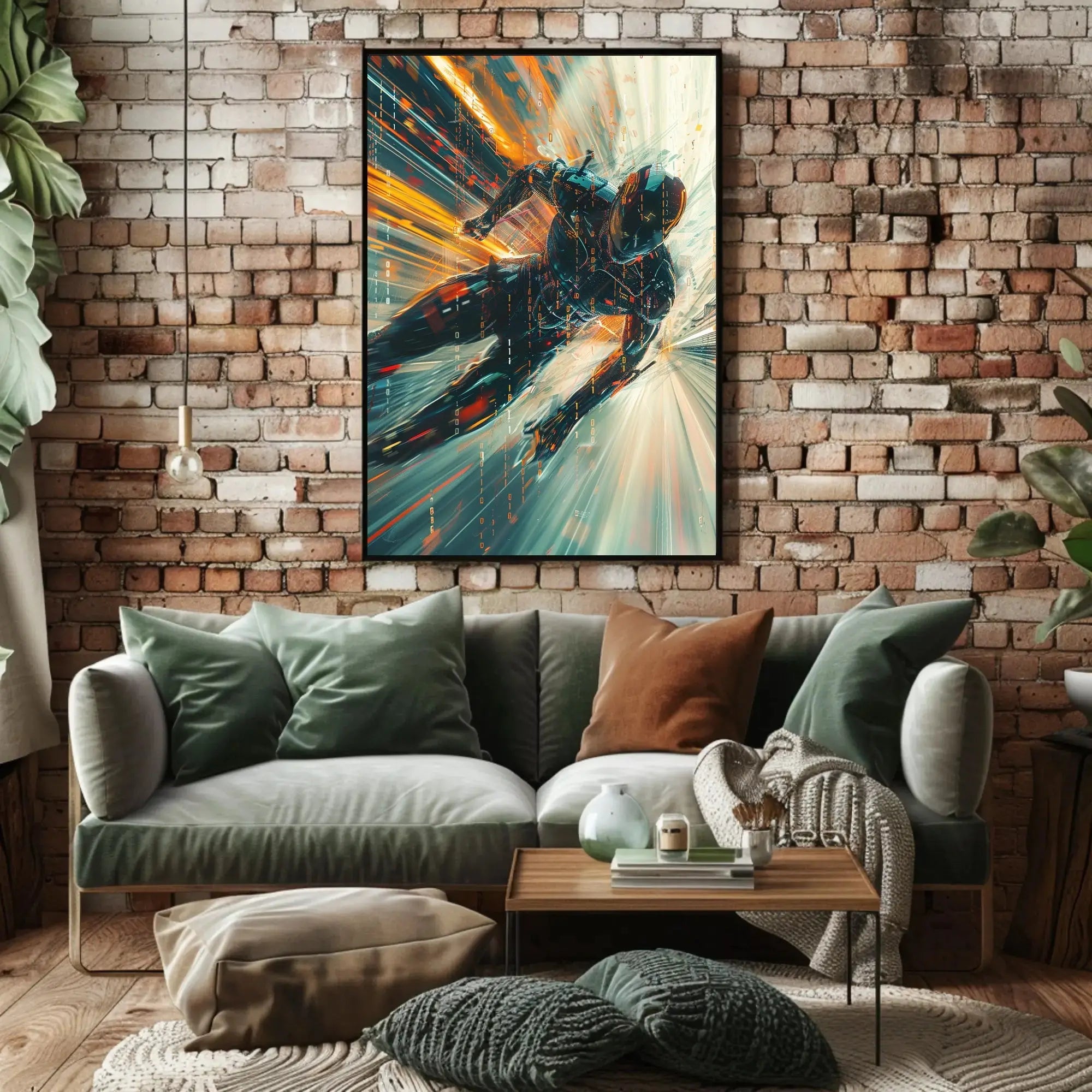 Futuristic Cybernetic Adventure Speed Sci-Fi Poster PosterGoat