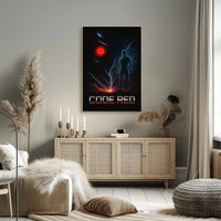 Futuristic Cybernetic CODE RED Sci-Fi Poster PosterGoat