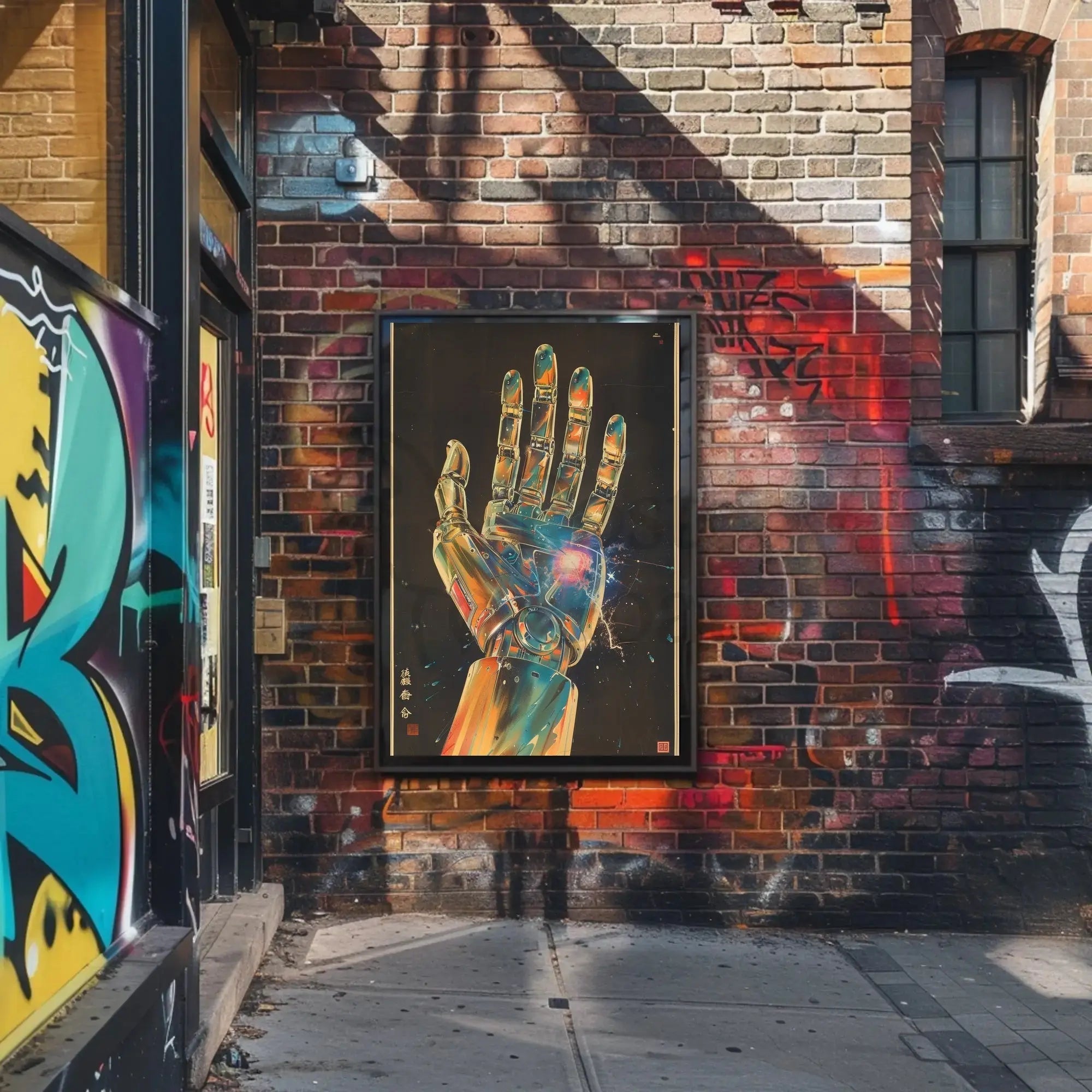 Futuristic Cybernetic Hand Poster: Sci-Fi Innovation Artwork Futuristic Sci-Fi Poster PosterGoat