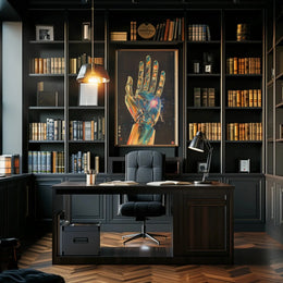 Futuristic Cybernetic Hand Poster: Sci-Fi Innovation Artwork Futuristic Sci-Fi Poster PosterGoat