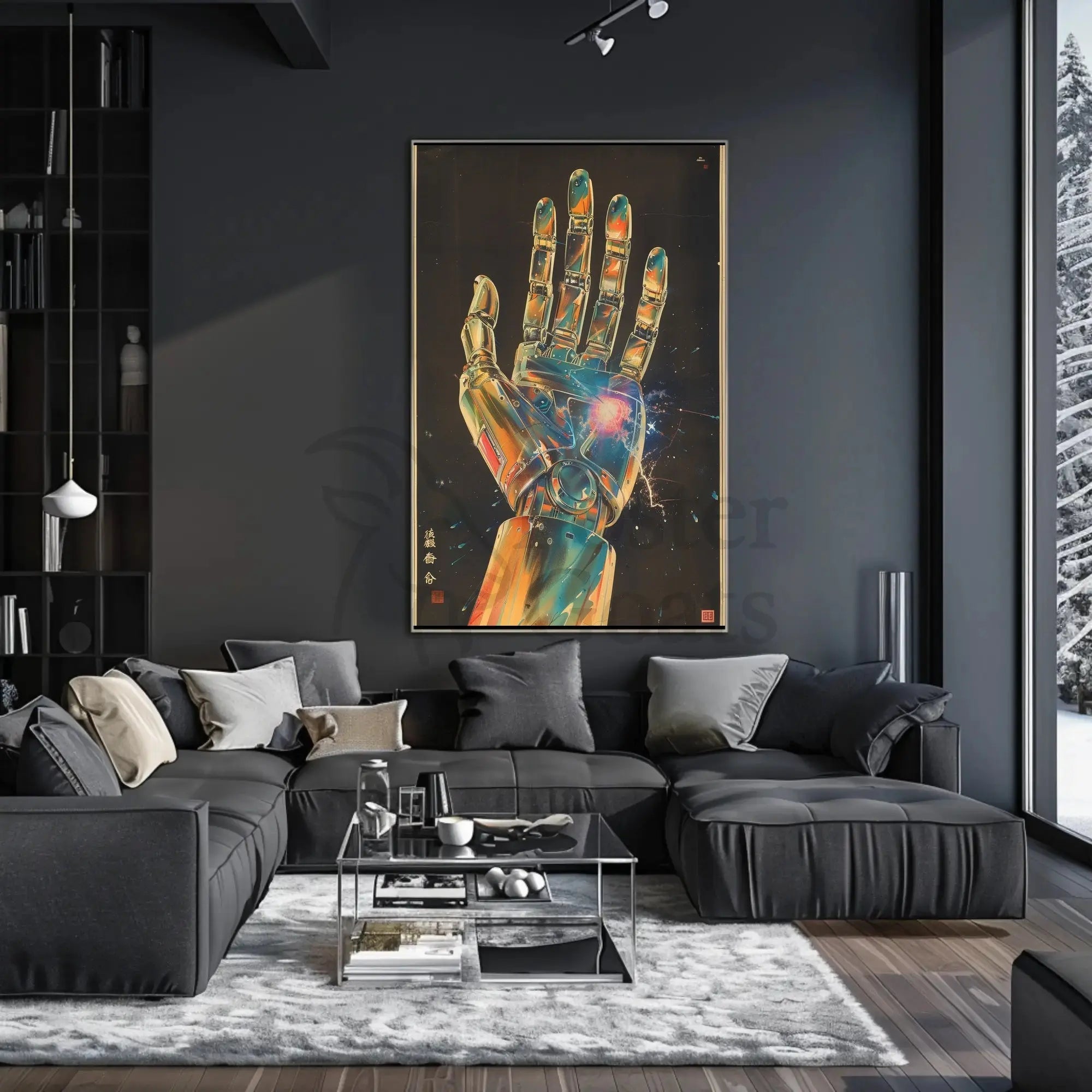 Futuristic Cybernetic Hand Poster: Sci-Fi Innovation Artwork Futuristic Sci-Fi Poster PosterGoat