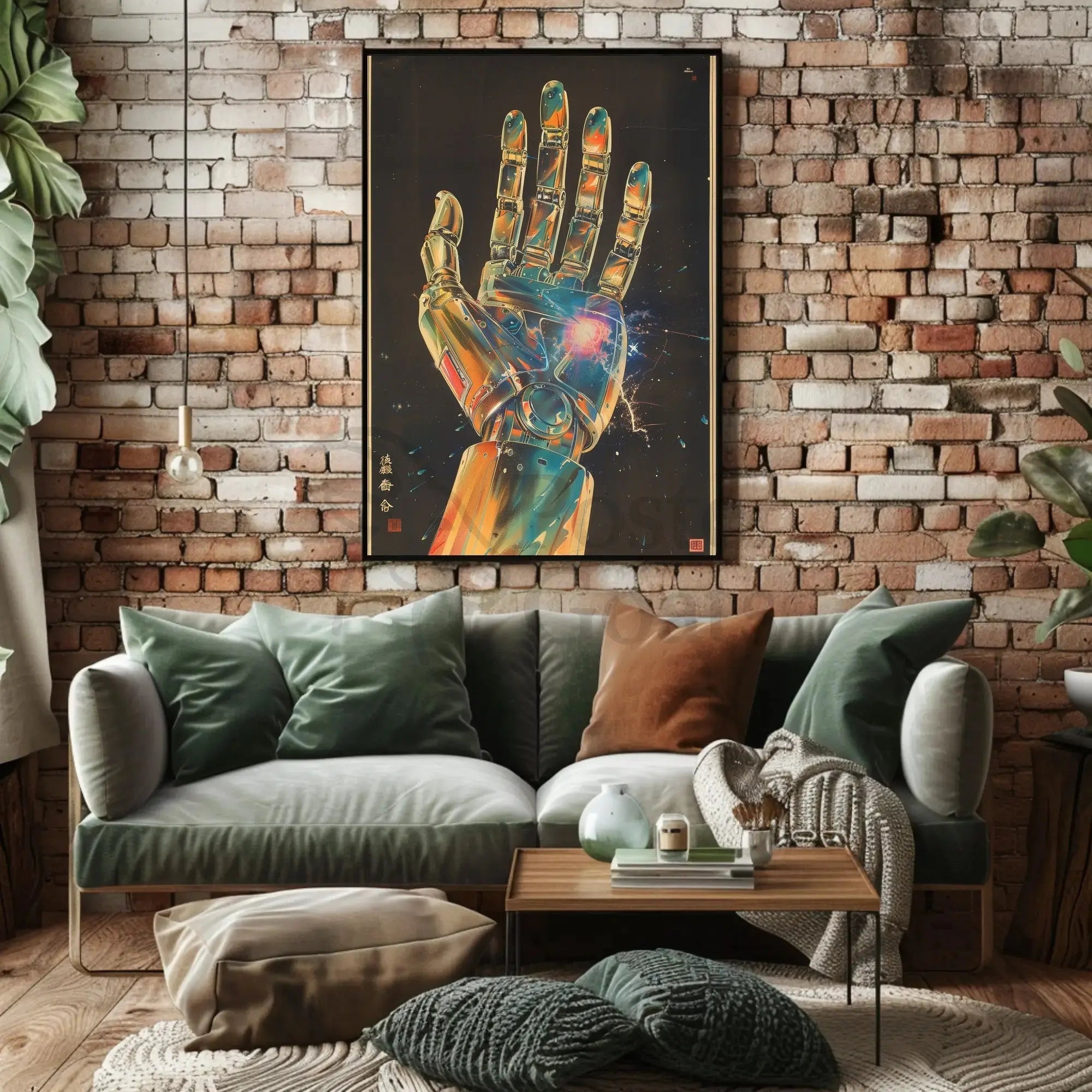 Futuristic Cybernetic Hand Poster: Sci-Fi Innovation Artwork Futuristic Sci-Fi Poster PosterGoat