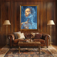 Futuristic Cybernetic Human Figure Futuristic Sci-Fi Poster PosterGoat