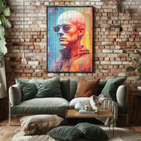 Futuristic Cyberpunk Aesthetic Neon Glitch Effects Sci-Fi Poster PosterGoat