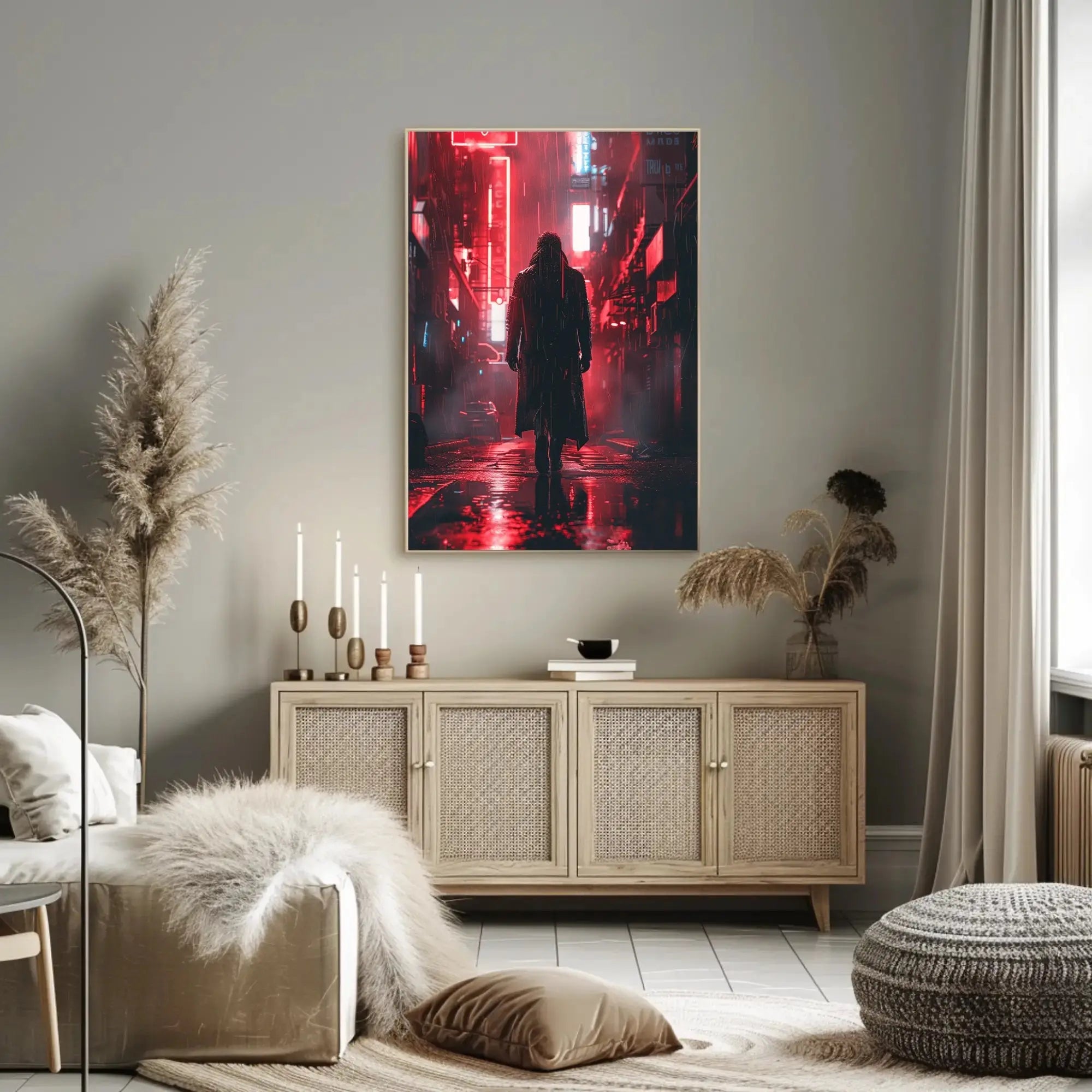 Futuristic Cyberpunk Urban Scene Futuristic Sci-Fi Poster PosterGoat
