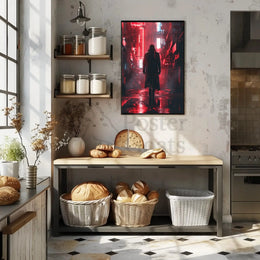 Futuristic Cyberpunk Urban Scene Futuristic Sci-Fi Poster PosterGoat