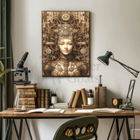 Futuristic Cyborg Integration Steampunk Cyberpunk Sci-Fi Poster PosterGoat