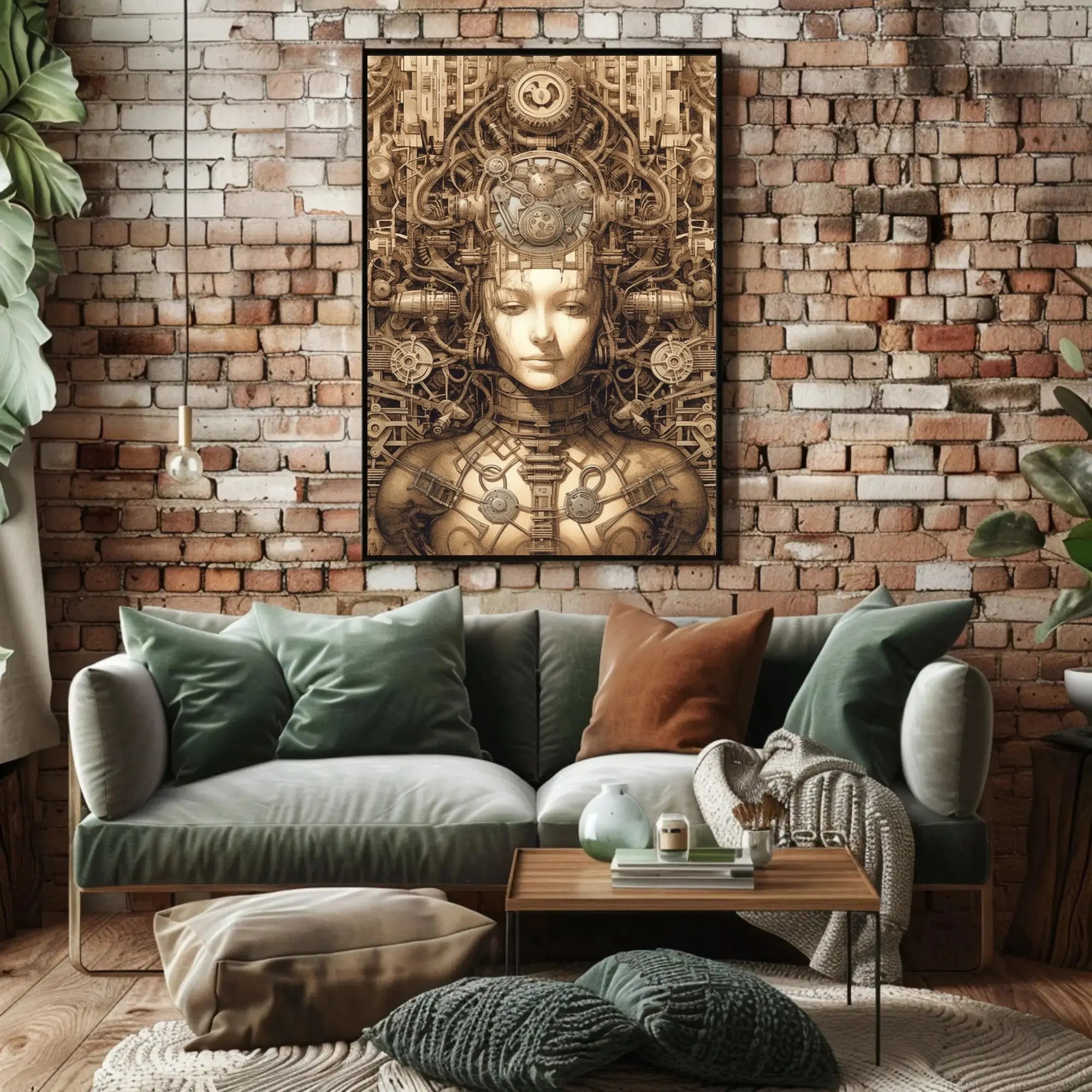 Futuristic Cyborg Integration Steampunk Cyberpunk Sci-Fi Poster PosterGoat