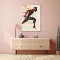 Futuristic Cyborg Motion Poster: Sleek Sci-Fi Art Print PosterGoat