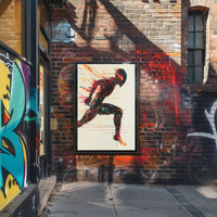 Futuristic Cyborg Motion Poster: Sleek Sci-Fi Art Print PosterGoat