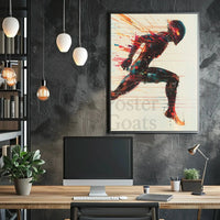 Futuristic Cyborg Motion Poster: Sleek Sci-Fi Art Print PosterGoat
