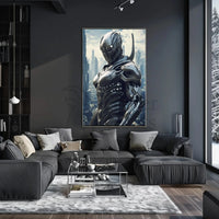 Futuristic Cyborg in High-Tech Cityscape Sci-Fi Poster PosterGoat