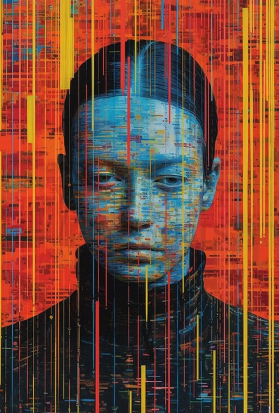 Futuristic Digital Abstraction Art Print Poster PosterGoat