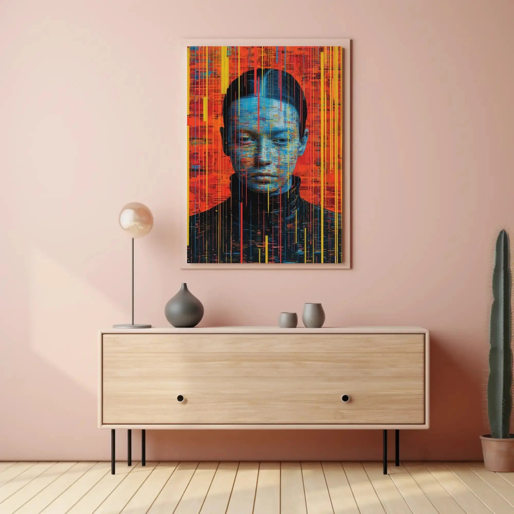 Futuristic Digital Abstraction Art Print Poster PosterGoat
