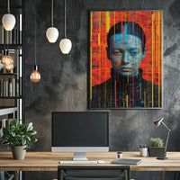 Futuristic Digital Abstraction Art Print Poster PosterGoat
