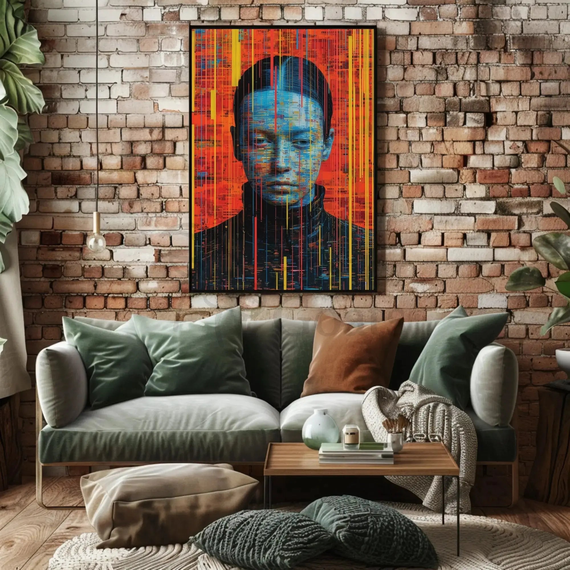 Futuristic Digital Abstraction Art Print Poster PosterGoat