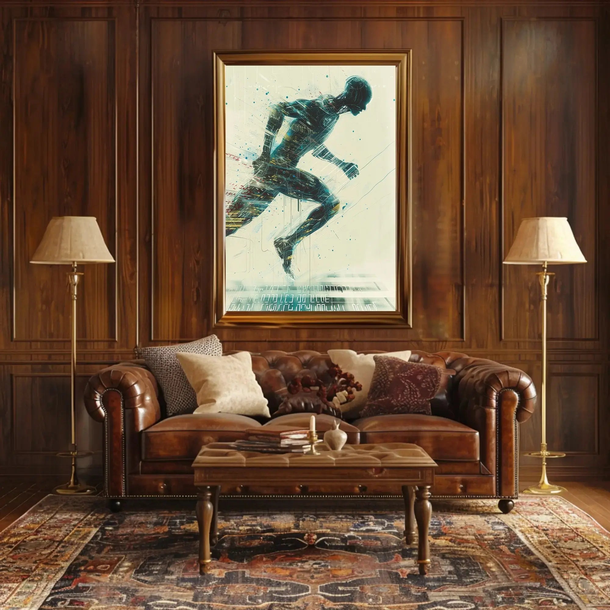 Futuristic Evolution: Dynamic Technological Synergy Sci-Fi Poster PosterGoat