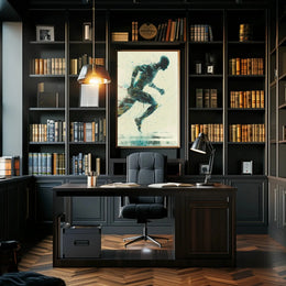 Futuristic Evolution: Dynamic Technological Synergy Sci-Fi Poster PosterGoat