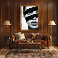 Futuristic Eye and Lips Surrealism Artistic Poster PosterGoat