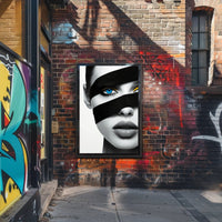 Futuristic Eye and Lips Surrealism Artistic Poster PosterGoat