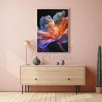 Futuristic Flower Art: Vibrant Sci-Fi Poster PosterGoat