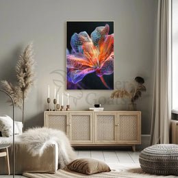 Futuristic Flower Art: Vibrant Sci-Fi Poster PosterGoat