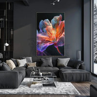 Futuristic Flower Art: Vibrant Sci-Fi Poster PosterGoat
