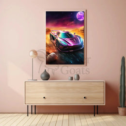Futuristic High-Performance Sports Car Sci-Fi Poster PosterGoat