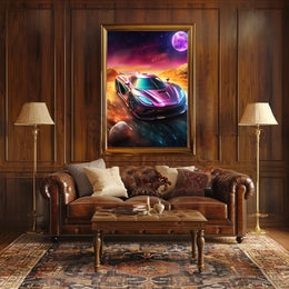Futuristic High-Performance Sports Car Sci-Fi Poster PosterGoat