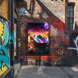 Futuristic High-Performance Sports Car Sci-Fi Poster PosterGoat