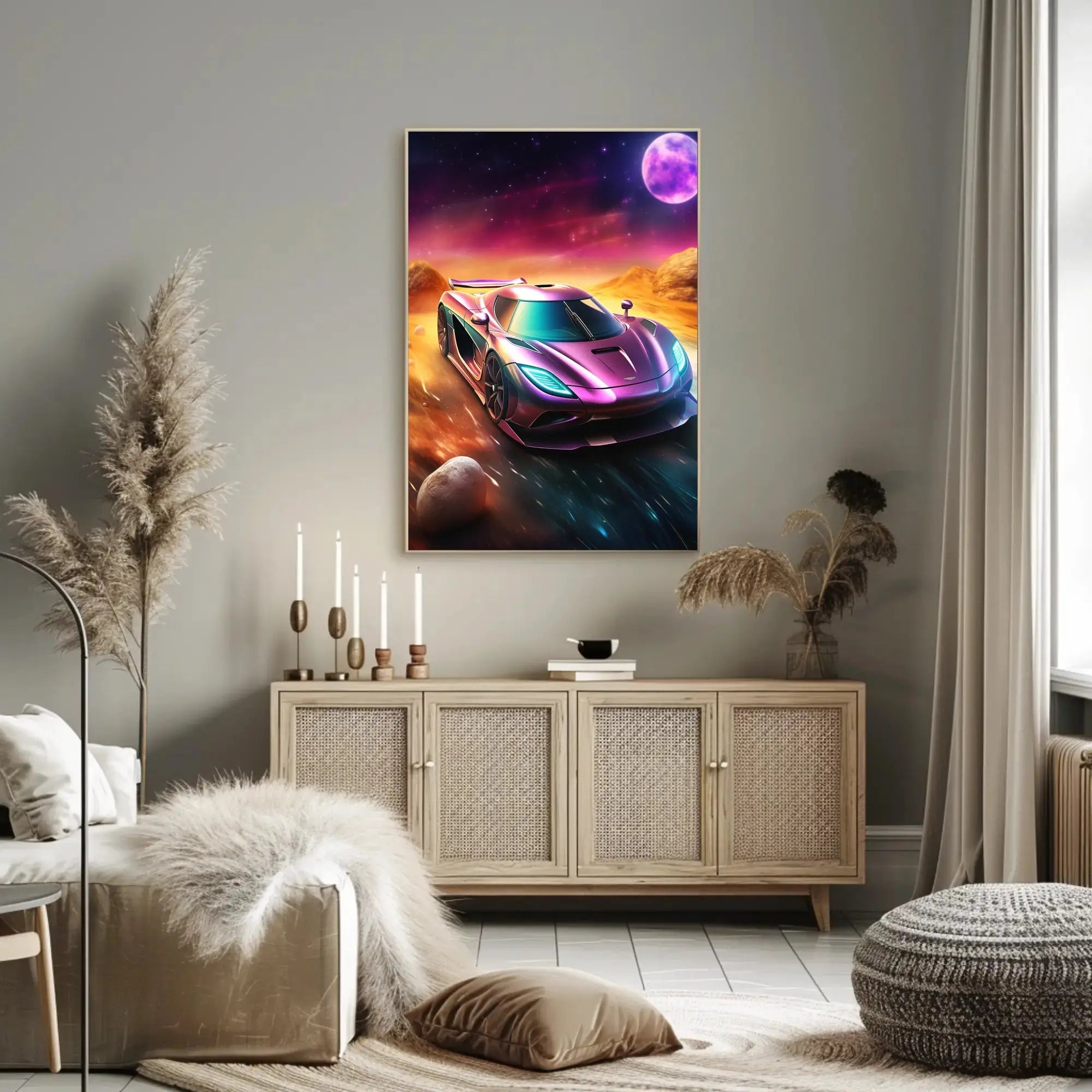 Futuristic High-Performance Sports Car Sci-Fi Poster PosterGoat
