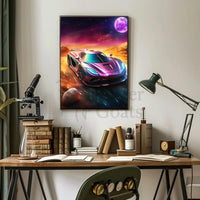 Futuristic High-Performance Sports Car Sci-Fi Poster PosterGoat