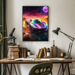 Futuristic High-Performance Sports Car Sci-Fi Poster PosterGoat
