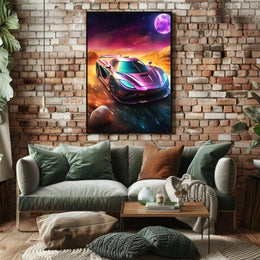 Futuristic High-Performance Sports Car Sci-Fi Poster PosterGoat
