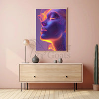 Futuristic Human Face Digital Art Poster PosterGoat