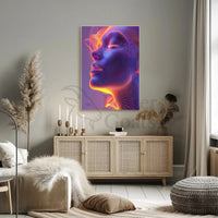Futuristic Human Face Digital Art Poster PosterGoat