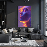Futuristic Human Face Digital Art Poster PosterGoat