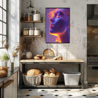 Futuristic Human Face Digital Art Poster PosterGoat