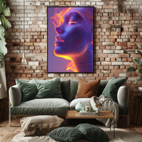 Futuristic Human Face Digital Art Poster PosterGoat