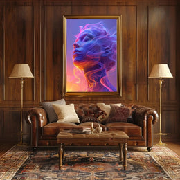 Futuristic Human Face Digital Transformation Art Poster PosterGoat