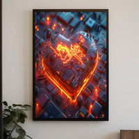 Futuristic Love Circuit Board Design: Futuristic Sci-Fi Poster PosterGoat