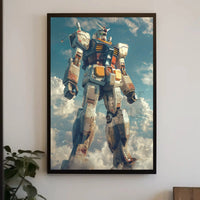 Futuristic Mecha Heroic Sky Scene Sci-Fi Poster PosterGoat