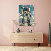 Futuristic Mecha Heroic Sky Scene Sci-Fi Poster PosterGoat