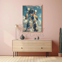 Futuristic Mecha Heroic Sky Scene Sci-Fi Poster PosterGoat