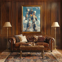 Futuristic Mecha Heroic Sky Scene Sci-Fi Poster PosterGoat