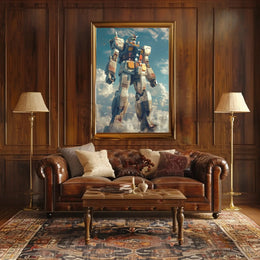 Futuristic Mecha Heroic Sky Scene Sci-Fi Poster PosterGoat