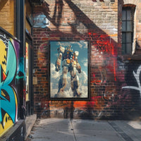 Futuristic Mecha Heroic Sky Scene Sci-Fi Poster PosterGoat