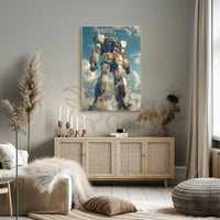 Futuristic Mecha Heroic Sky Scene Sci-Fi Poster PosterGoat