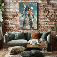 Futuristic Mecha Heroic Sky Scene Sci-Fi Poster PosterGoat